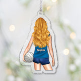 Just A Girl Who Loves Volleyball - Personalized Volleyball Transparent Ornament