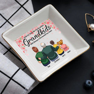 Side By Side - Gift for grandma, grandpa - Personalized Jewelry Dish