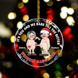 The Bitter Wrinkly Saggy End - Personalized Couple Transparent Ornament