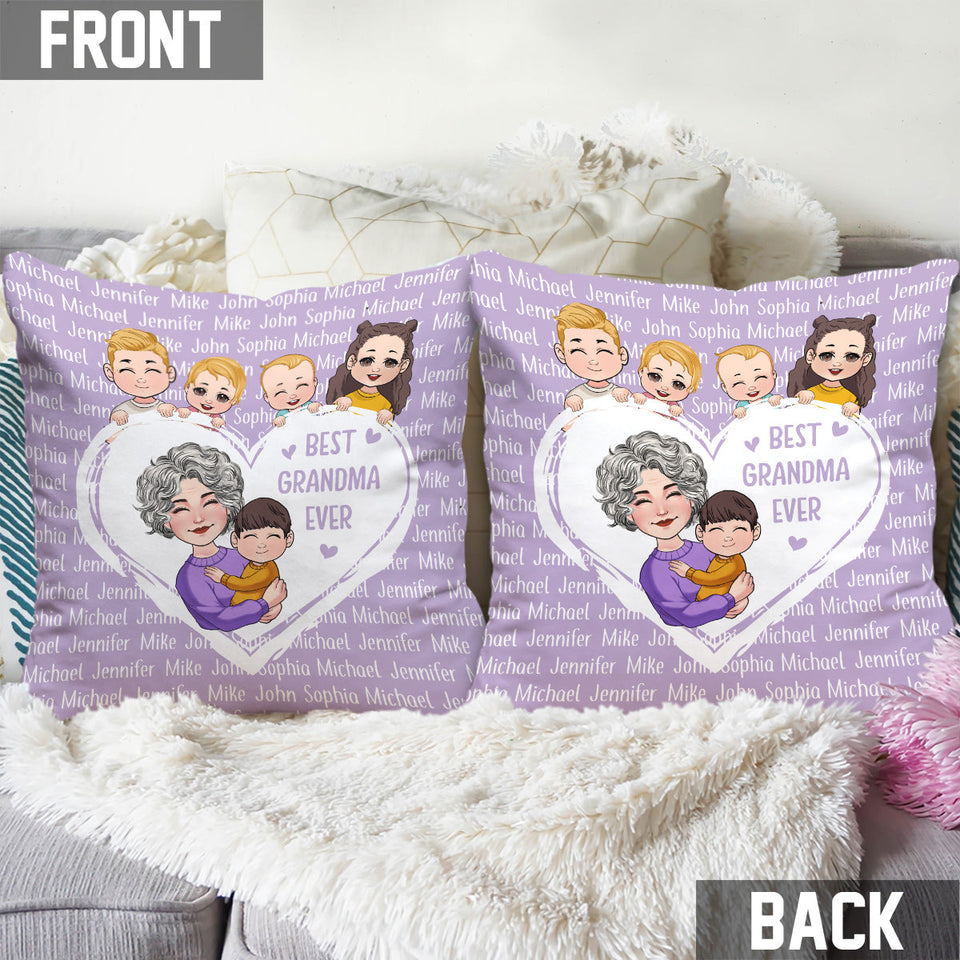 Grandma/Nana/Gigi We Love You - Personalized Grandma Throw Pillow