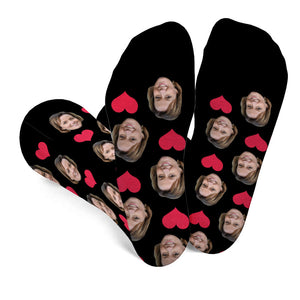 Custom Face Heart Pattern - Personalized Aunt Socks