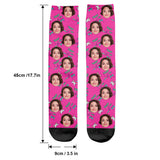 Custom Face Party Pattern - Personalized Aunt Socks