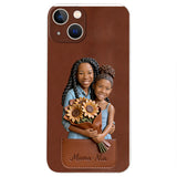 I Love You - Personalized Mother 3D Embossed Leather Phone Case