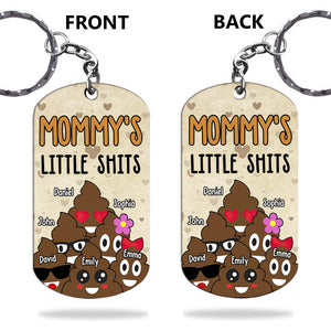 Dad's Little Cuties - Gift for dad, grandma, grandpa, mom, uncle, aunt - Personalized Stainless Steel Keychain