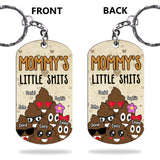 Dad's Little Cuties - Gift for dad, grandma, grandpa, mom, uncle, aunt - Personalized Stainless Steel Keychain