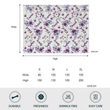 Custom Name Purple Flowers - Personalized Family Blanket