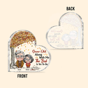 Grow Old Along With Me - Personalized Husband And Wife Custom Shaped Acrylic Plaque