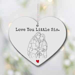 Love You Lil Sis - Personalized Sister Ornament