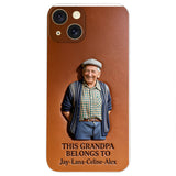 Together Always Case - Personalized Grandpa 3D Embossed Leather Phone Case