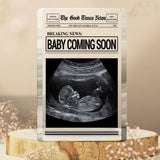 Baby Coming Soon - Personalized Mother Custom Shaped Acrylic Plaque