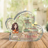 I love you - Personalized Mother's day Custom Shaped Acrylic Plaque