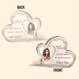 I love you - Personalized Mother's day Custom Shaped Acrylic Plaque