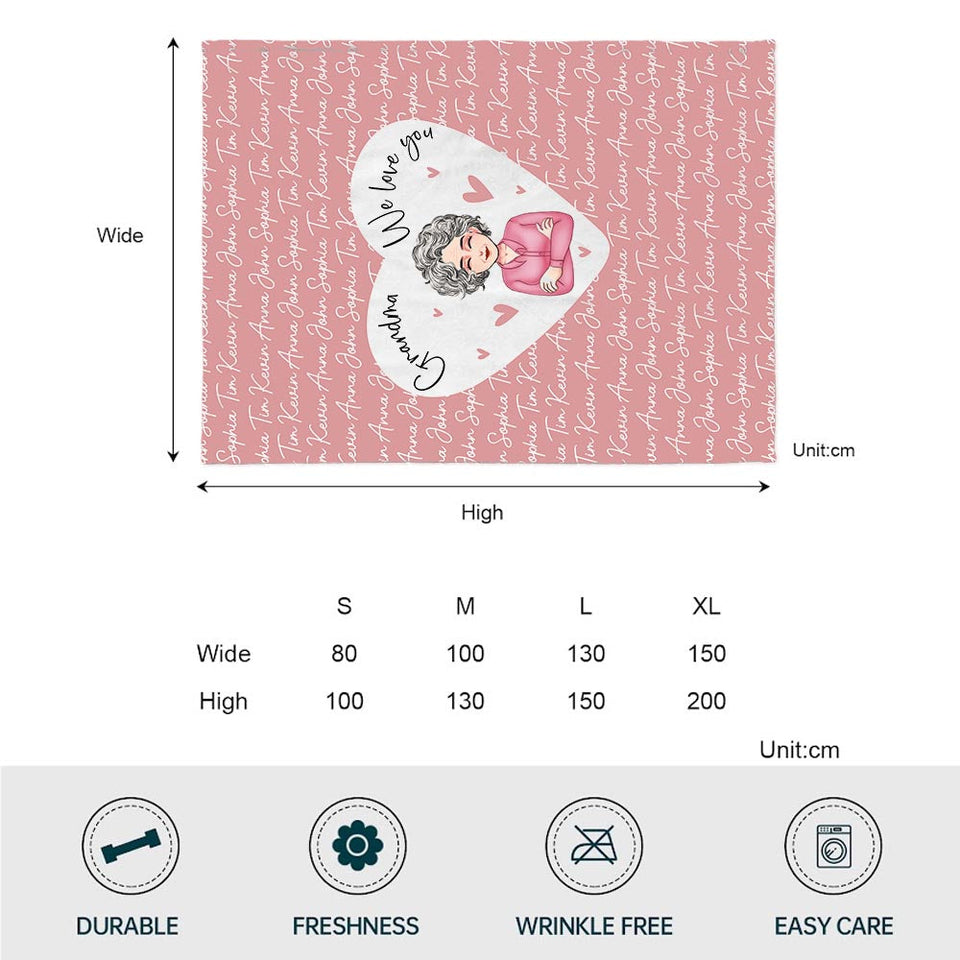 We Love You - Personalized Mother's day Mother Blanket
