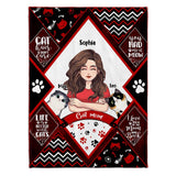 Cat Mom Cat Dad - Personalized Mother's Day Father’s Day Cat Blanket