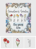Grandma with Grandkid's Birth Flower - Personalized Grandma Blanket