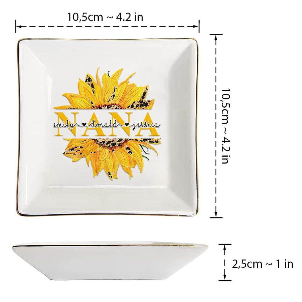 You're My Sunshine - Personalized Mother's Day Grandma Jewelry Dish