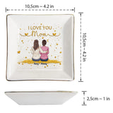 I Love You Mom - Personalized Mother Jewelry Dish