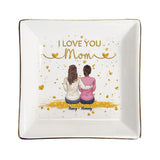 I Love You Mom - Personalized Mother Jewelry Dish