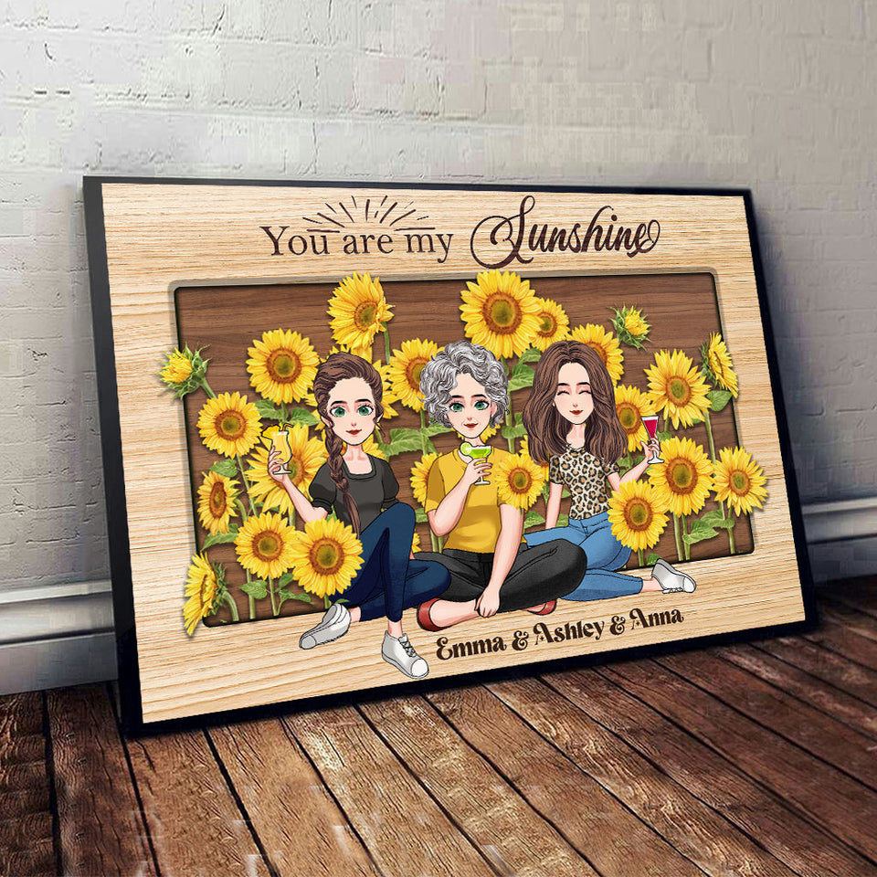 You Are My Sunshine - Personalized Mother's Day Mother Canvas And Poster