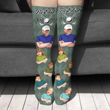 Best Dad By Par - Golf gift for dad, him, boyfriend, husband, grandpa - Personalized Socks