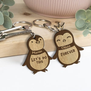 Let's Do This Forever - Personalized Couple Keychain