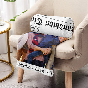 The Grandma Times Best Grandma Ever - Personalized Grandma Blanket