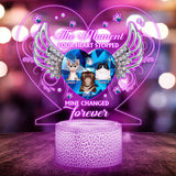 The Moment Your Heart Stopped - Personalized Cat Shaped Plaque Light Base