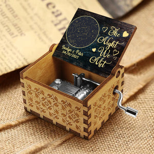 The Night We Met - Couple gift for boyfriend, girlfriend, wife, husband - Personalized Hand Crank Music Box
