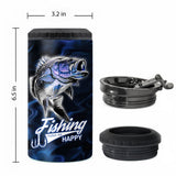 Fishing Makes Me Happy - Personalized Fishing Can Cooler