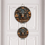Stunning Deer - Personalized Hunting Round Wood Sign