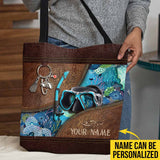 Love The Ocean - Scuba Diving Personalized Tote Bag