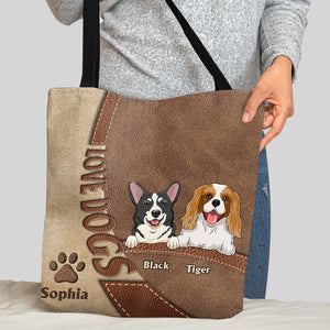Love DogCat - Personalized Dog Tote Bag