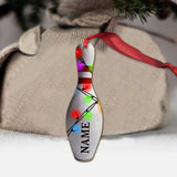 Bowling Items Collection - Personalized Christmas Bowling Ornament (Printed On Both Sides)