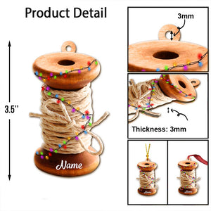 Sewing Items Collection - Personalized Christmas Sewing Ornament (Printed On Both Sides)
