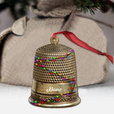 Sewing Items Collection - Personalized Christmas Sewing Ornament (Printed On Both Sides)