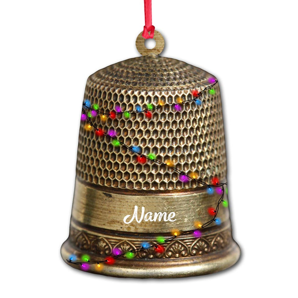 Sewing Items Collection - Personalized Christmas Sewing Ornament (Printed On Both Sides)