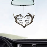 Old Buck Sweet Doe - Personalized Couple Hunting Transparent Car Ornament