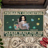 Probably Crocheting - Personalized Crocheting Doormat