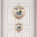 We Hope You Brought - Personalized Couple Round Wood Sign