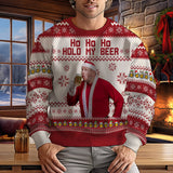 Ho Ho Holy Sh*t I'm Drunk - Personalized Beer Ugly Sweater