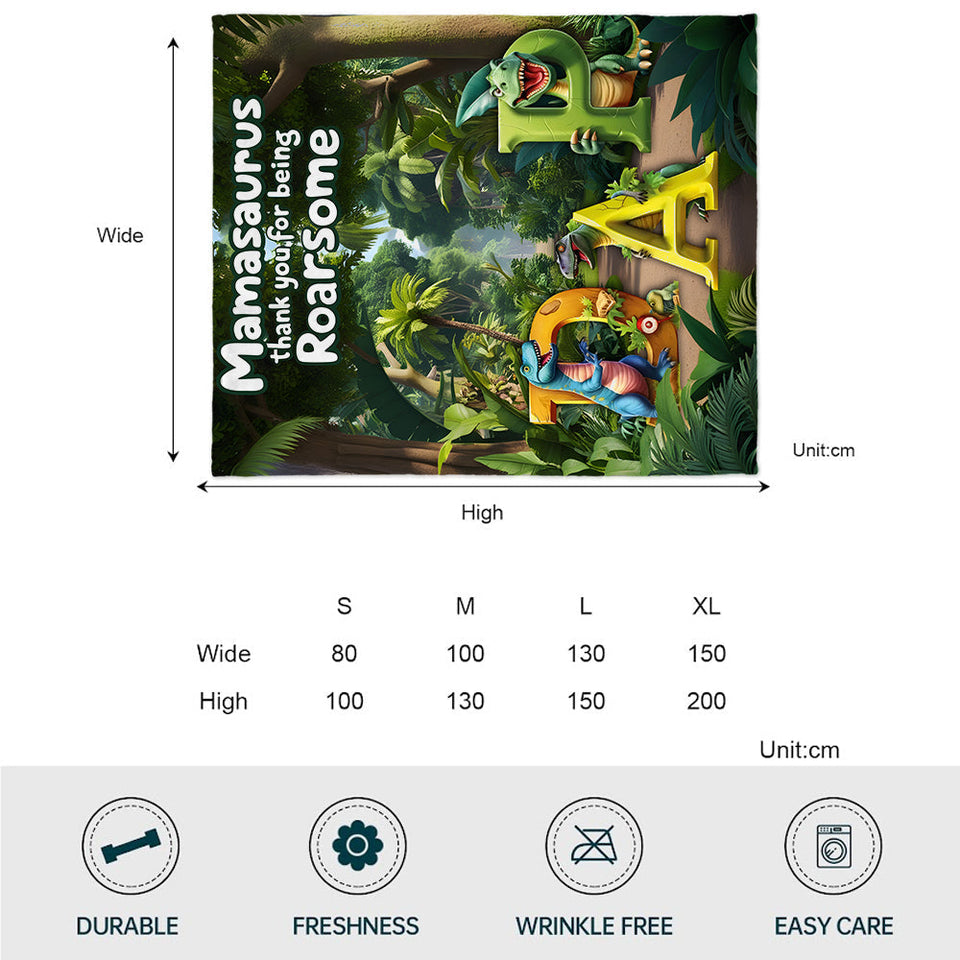 Mamasaurus - Personalized Mother Blanket