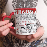Your Butt Is Bonus - Personalized Couple Heart Handle Mug