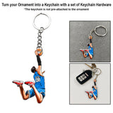 Any Name and Number - Personalized Basketball Custom Shaped Ornament