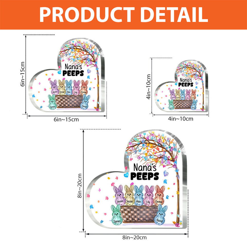 Grandma's Peeps - Personalized Grandma Custom Shaped Acrylic Plaque
