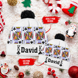 King And Queen - Personalized Couple Beanie Hat