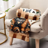 Just A Girl Who Loves Highland Cows - Personalized Blanket