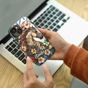 Love Horses - Personalized Horse Full Print Phone Case
