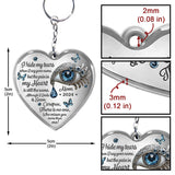 I Hide My Tears - Personalized Memorial Keychain