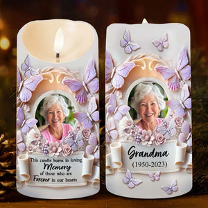 This Candle Burns In Loving Memory - Personalized Memorial Flameless Candle