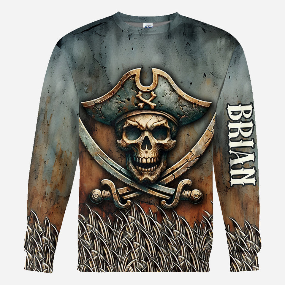 Pirate Skull - Personalized Skull All Over Shirt